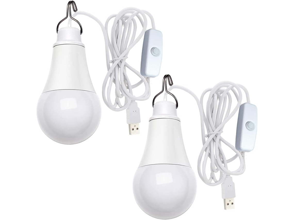 2 luces de camping USB, lámpara portátil de 10 W, 700 lúmenes, iluminación LED. Nicecee