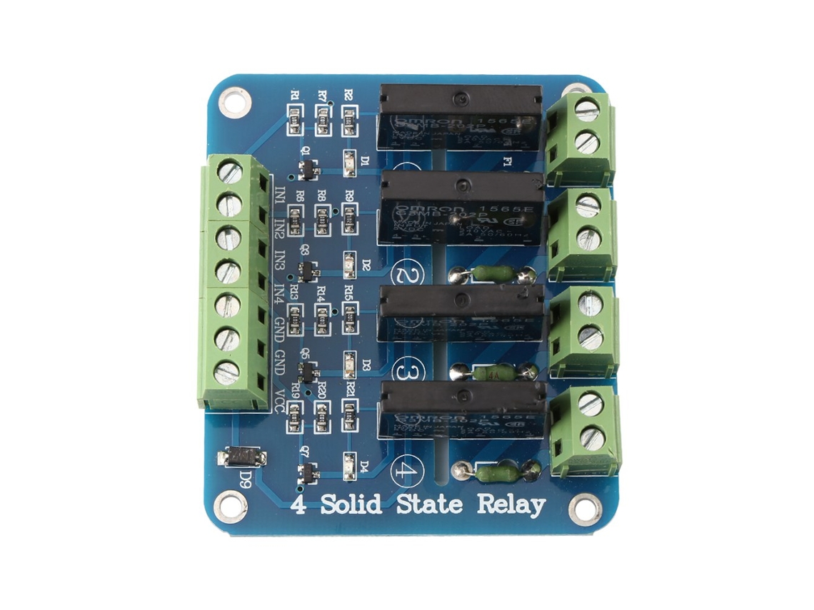 2026as-módulo De Relé De Estado Sólido Ssr 4 Canales 5v Para Carga 2a 100v~240vac