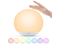 Luz de noche LED recargable por USB, luz cálida, 7 colores, control táctil, para habitación de bebé, camping, regalo, color blanco Vledary