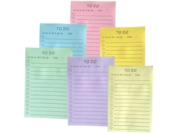 Juego de 6 blocs de notas decorativos con pestañas adhesivas y etiquetas para recordatorios, cuadernos portátiles Gokoco