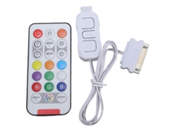 Kit De Controlador De Ventiladores Pc Argb Con 21 Teclas, Alimentación Serial Ata Y Controlador De Tira Led De 3 Pines