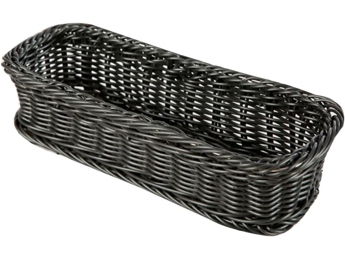 Hogar Cesta Rectangular Tejida Para Cubiertos,
