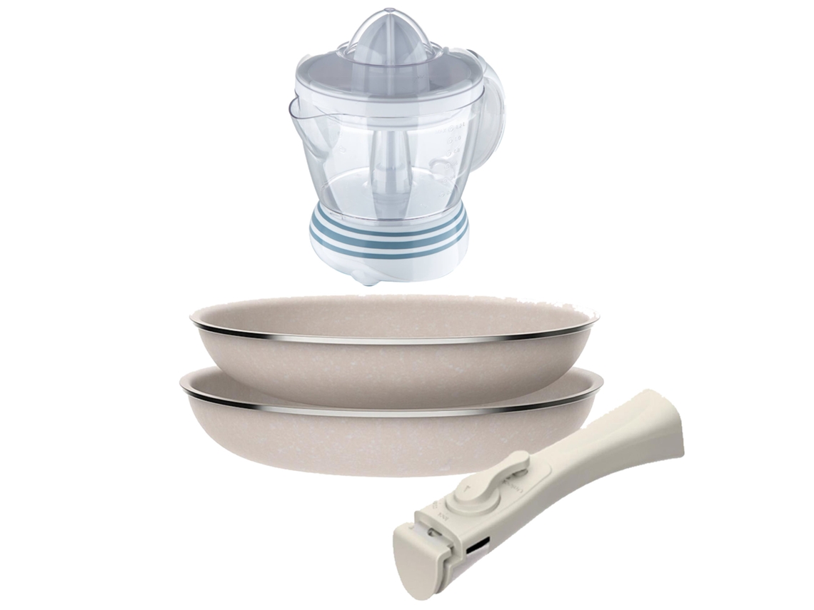 Sartenes Ø24ø28cm Inducción Clickcook Y Exprimidor 1.2 L