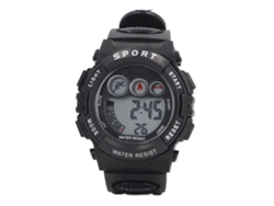 Reloj Digital Infantil Con Luz Led, Alarma, Cronómetro, Resistente Al Agua Hasta 30 M, Para Niños De 4 A 15 Años, Color Negro.