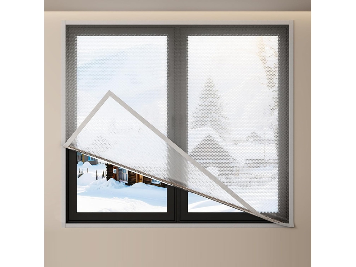 Kits De Aislamiento Reutilizables Para Ventanas, Lámina Aislante Ventanas Contra El Frío Y Calor, Térmica F...