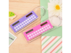 Calculadora Mini Ultra Delgada Solar 10cm Regla Multifunción Para Niños Escolar