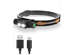 Linterna Frontal Led Recargable Con Luces 6 Modos, Lámpara Frontal Led Superbrillante De 4000 Lúmenes, Linterna Frontal Con Manos Libres (negro)