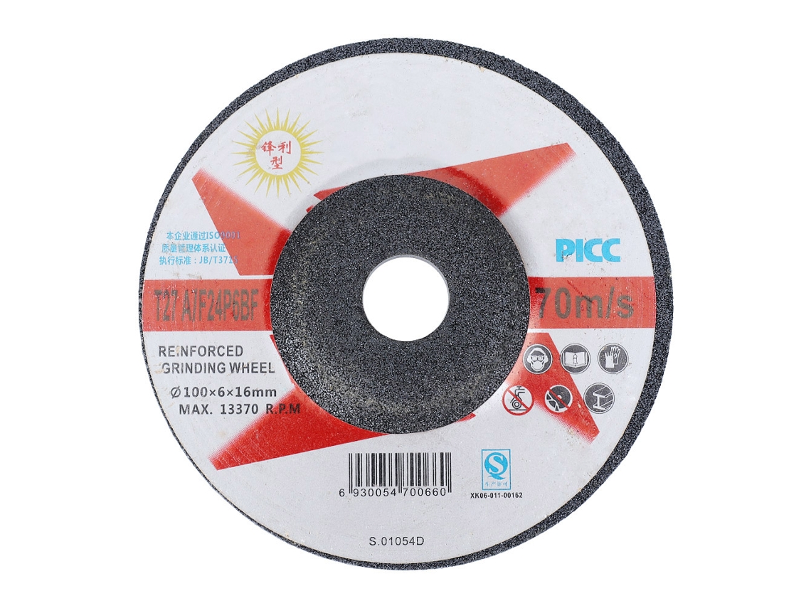 10 Discos De Lijado Circulares De Resina Para Pulir Y Lijar Metal Con Amoladora Angular (100x6x16mm)