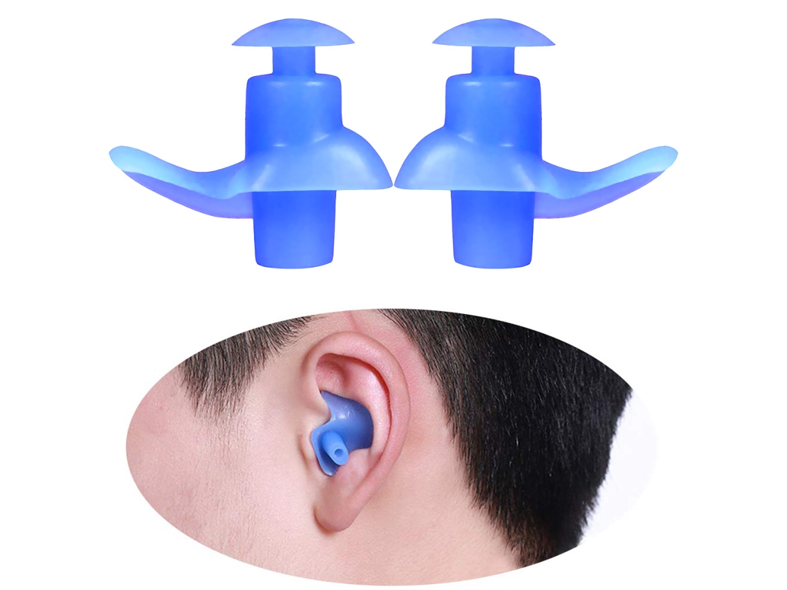 2026-1 Par Waterproof Silicone Tapones De Oído Para Nadadores Adultos Niños Buceo Suaves Anti Ruido