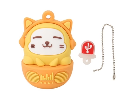 HURRISE Memoria USB Flash Drive USB 2.0 PVC Patrón de Gato Plug And Play Tarjeta de Disco U Resistente al Ordenador