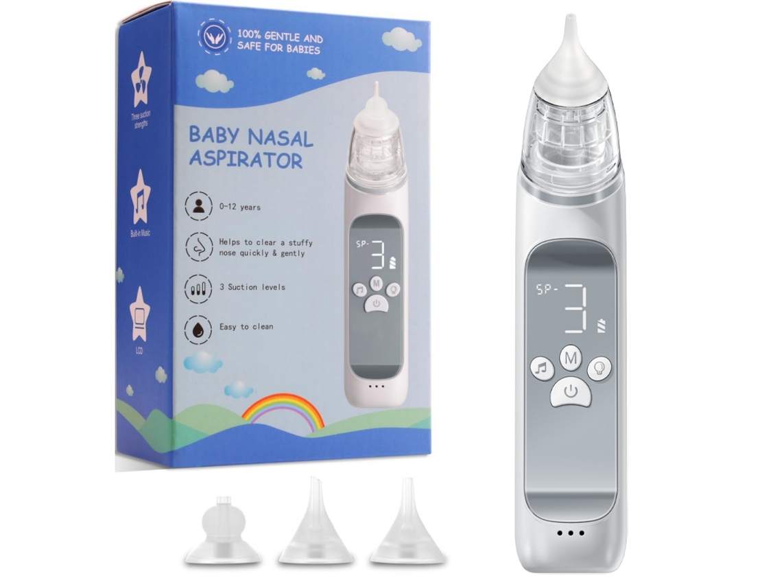 Aspirador nasal eléctrico para niños, removedor de congestión nasal para bebés. Modelo 4 - Inglés