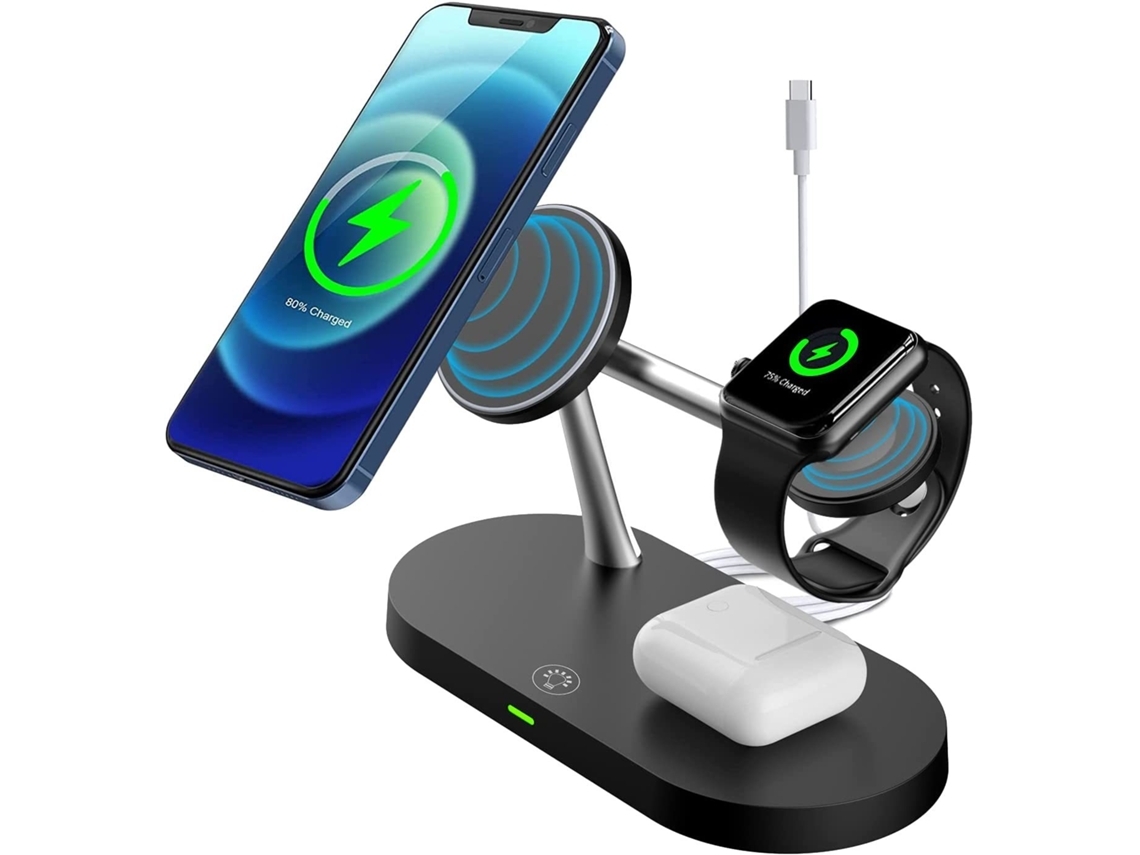 Estación de Carga Sem Rápido Dock para iPhone 12 Pro Max/13 YIZHOOD Negro