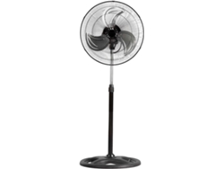 Ventilador de pie pedestal 18 pulgadas aspa metálico giratorio 3 velocidades silencioso negro COSHANO