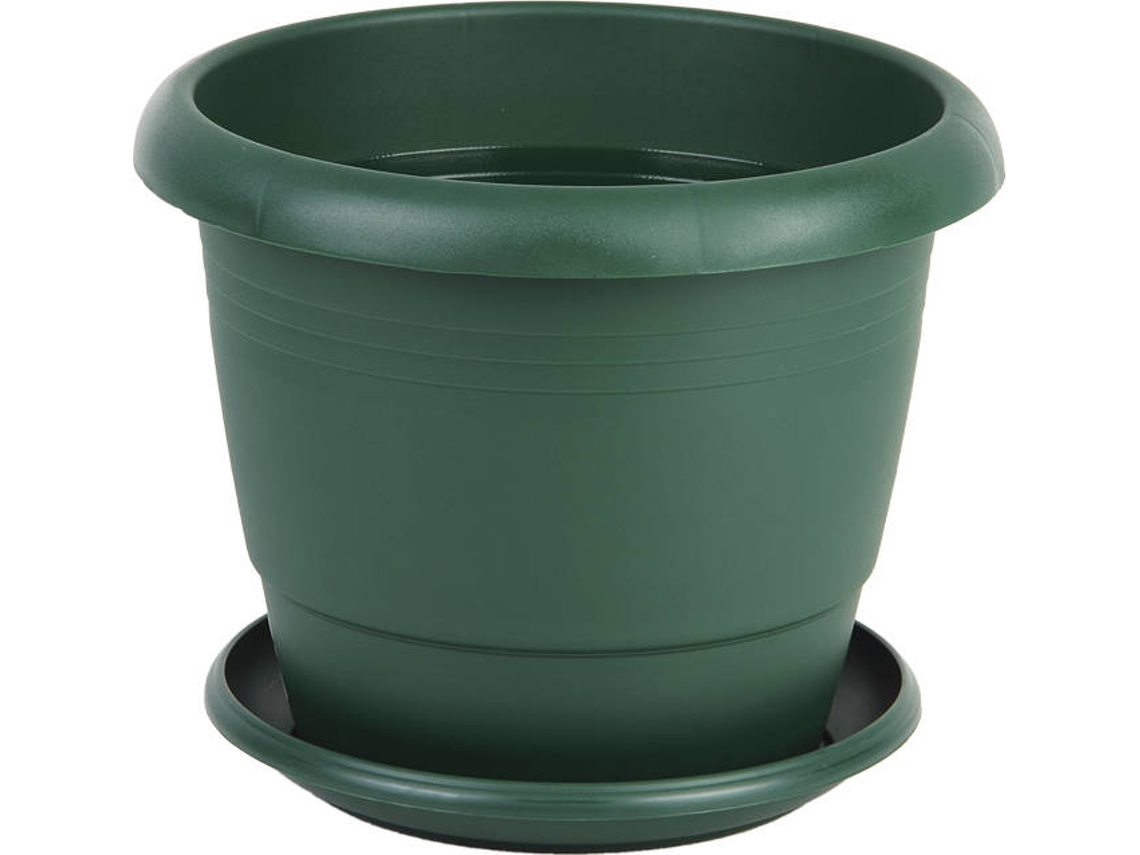 Maceta COFAN Verde Gardenia con Plato (35 x 28.8 cm)