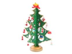 Mini árbol de Navidad de madera para decorar la mesa: regalo para niños