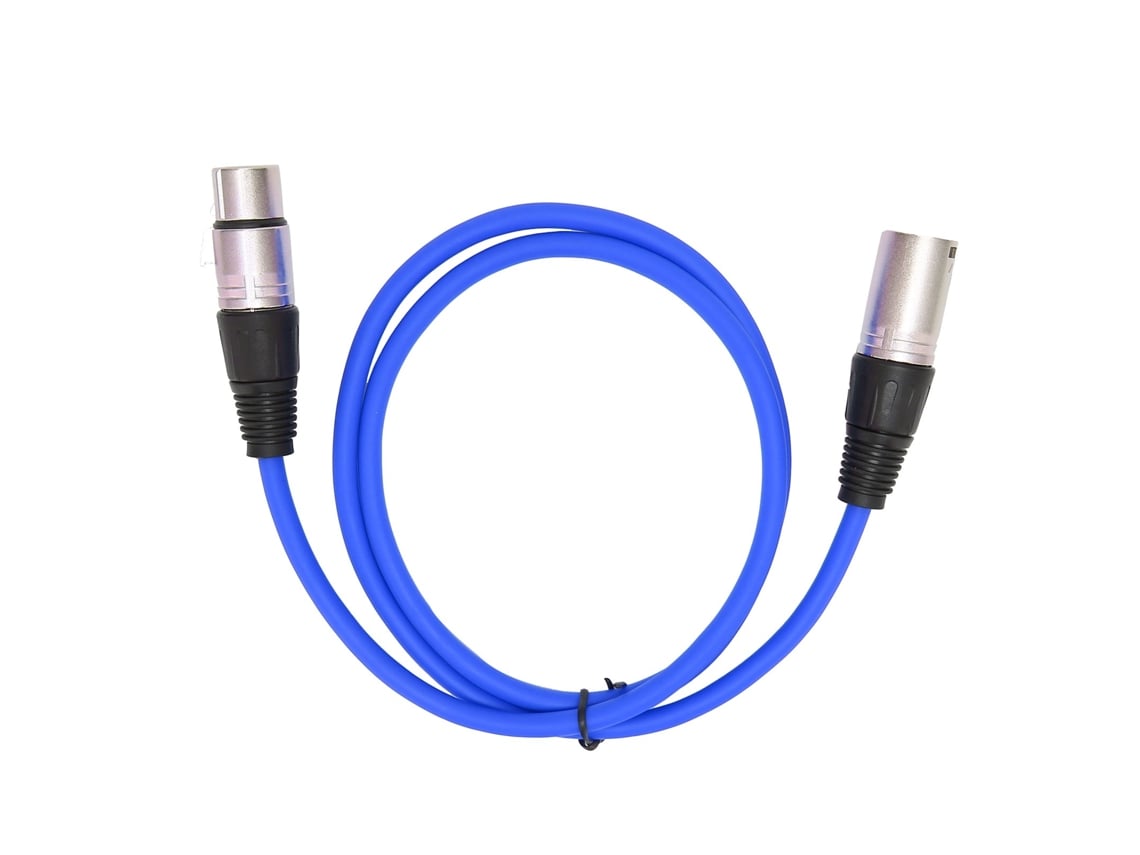 Cable De Micrófono Xlr Macho A Hembra Con Conector De 3 Pines, Adaptador De Audio Duradero Para Micrófonos, Azul