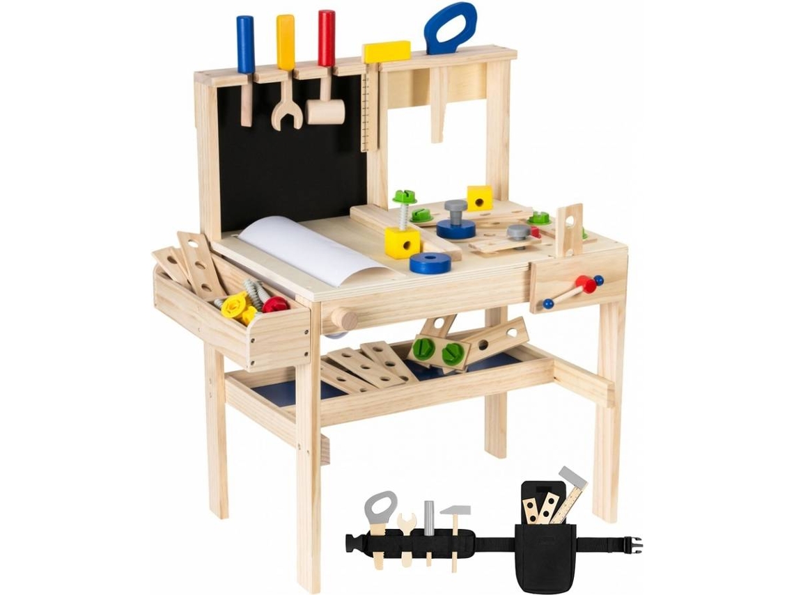 Banco de Trabajo de Jugar MAMABRUM Workstation DIY Desk (Edad Mínima: 3 Años - 63,5 x 48 x 40,5 cm)