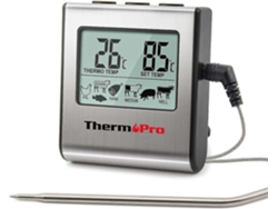 Termómetro digital para cocinar carne con gran pantalla LCD, sonda de acero inoxidable para parrilla, titanio, para parrillas de barbacoa GOKOCO.