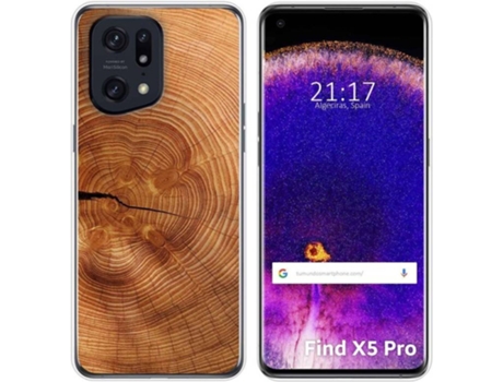 Carcasa para Oppo Find X5 Pro 5G TUMUNDOSMARTPHONE Dibujos Madera 04 Multicolor