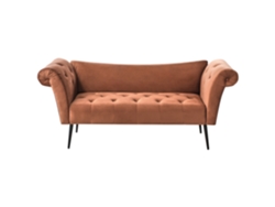 Chaise longue Beliani Nantilly en terciopelo marrón 175x69x76