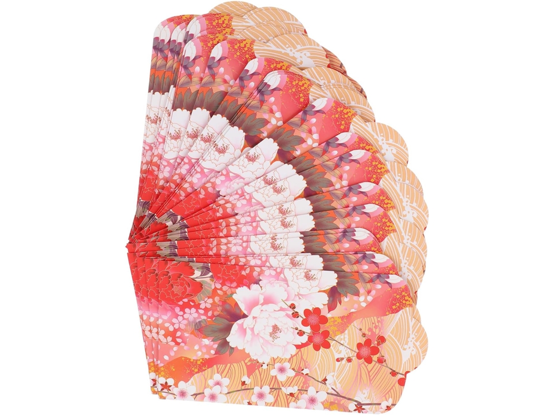 Juego de 30 sobres plegables japoneses rojos "Montaña Florida" GOKOCO