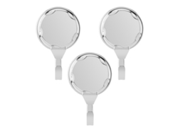 Juego De 3 Ganchos Para Toallas Con Ventosa, Abs, Para Montaje En Pared, Baño, Cocina, Color Plata.