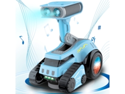 Brinquedo Robô para Crianças Robô Inteligente com Músicas de Dança e Toca Música Ilumina Brilho Olhos Azuis GERTIZ