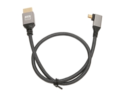 Cabo De Interface Multimídia Hd 4k 60hz 18gbps Macho Para Macho Curvo 0.5m Alta Velocidade