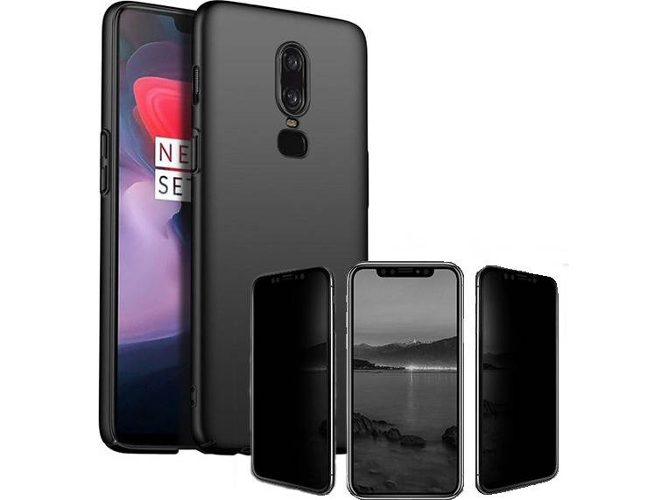 Kit Carcasa y Protector Privacy OnePlus 6 SlimShield Negro
