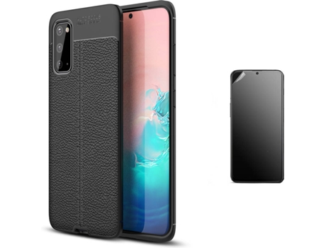 Kit Carcasa y Protector Xiaomi Redmi 9C Ultimatte Rugged Leather Negro