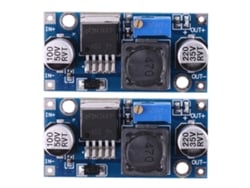 Veloriskku - 2 módulos conversores DC-DC buck ajustáveis de 3,2 V a 35 V para 1,25 V a 35 V, fonte de alimentação de 3 A.