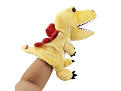 20du26 Dinosaurio Tiranosaurio Peluche Suave de Mano 30cm Juguete de Juego de Rol para Niños