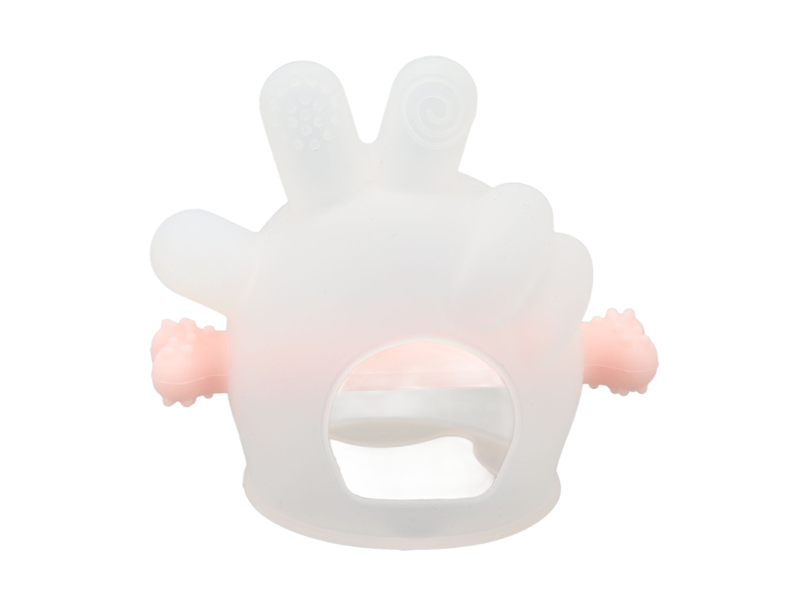 Chupete Portátil De Silicona Para La Dentición, Apto Para Uso Alimentario, Para Bebés, Azul Y Transparente.