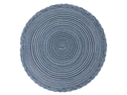 Posavasos de tela PP antideslizante con aislamiento térmico para decoración de mesa del hogar, color azul
