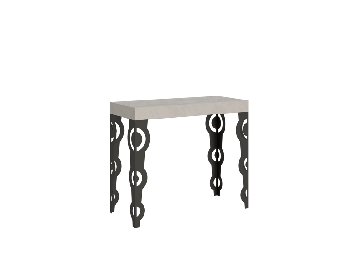 Mesa consola extensible Karamay pequeña de cachemira premium (90 x 40/196 cm) de Itamoby