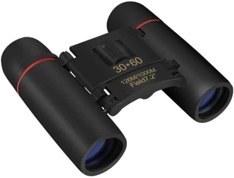 Prismáticos Compactos de Bolsillo de Visión Nocturna 30X60 para Adultos y Niños, Telescopio Plegable Potente e Impermeable Negro