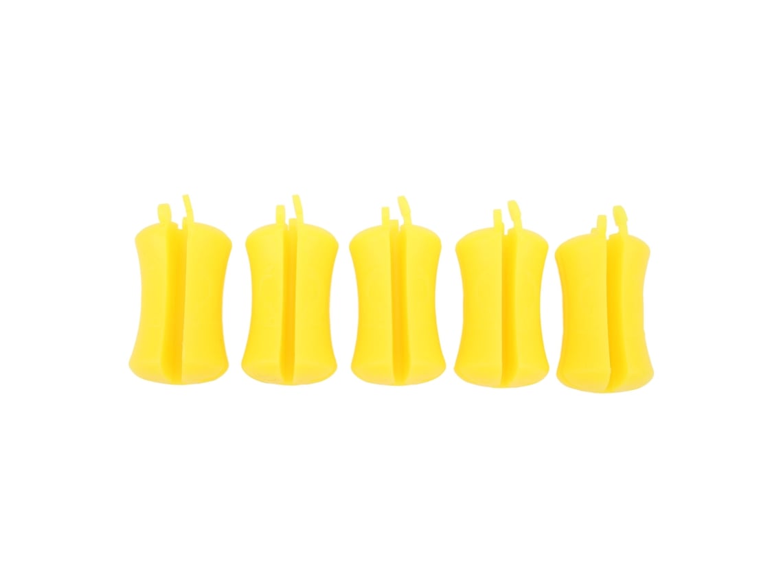 5pcs Bola Fixadora De Vara De Pesca Silicone Reutilizável Acessório Portátil Amarelo Para Equipamento De Barco