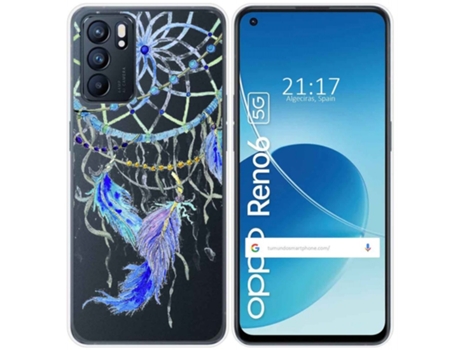Carcasa Oppo Reno 6 5G TUMUNDOSMARTPHONE Dibujos Transparente Multicolor