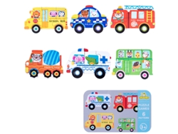 (transporte) Rompecabezas Y Juguetes Educativos, Rompecabezas De Madera 3d, Juegos De Rompecabezas De Caja De Lata Para Niños.