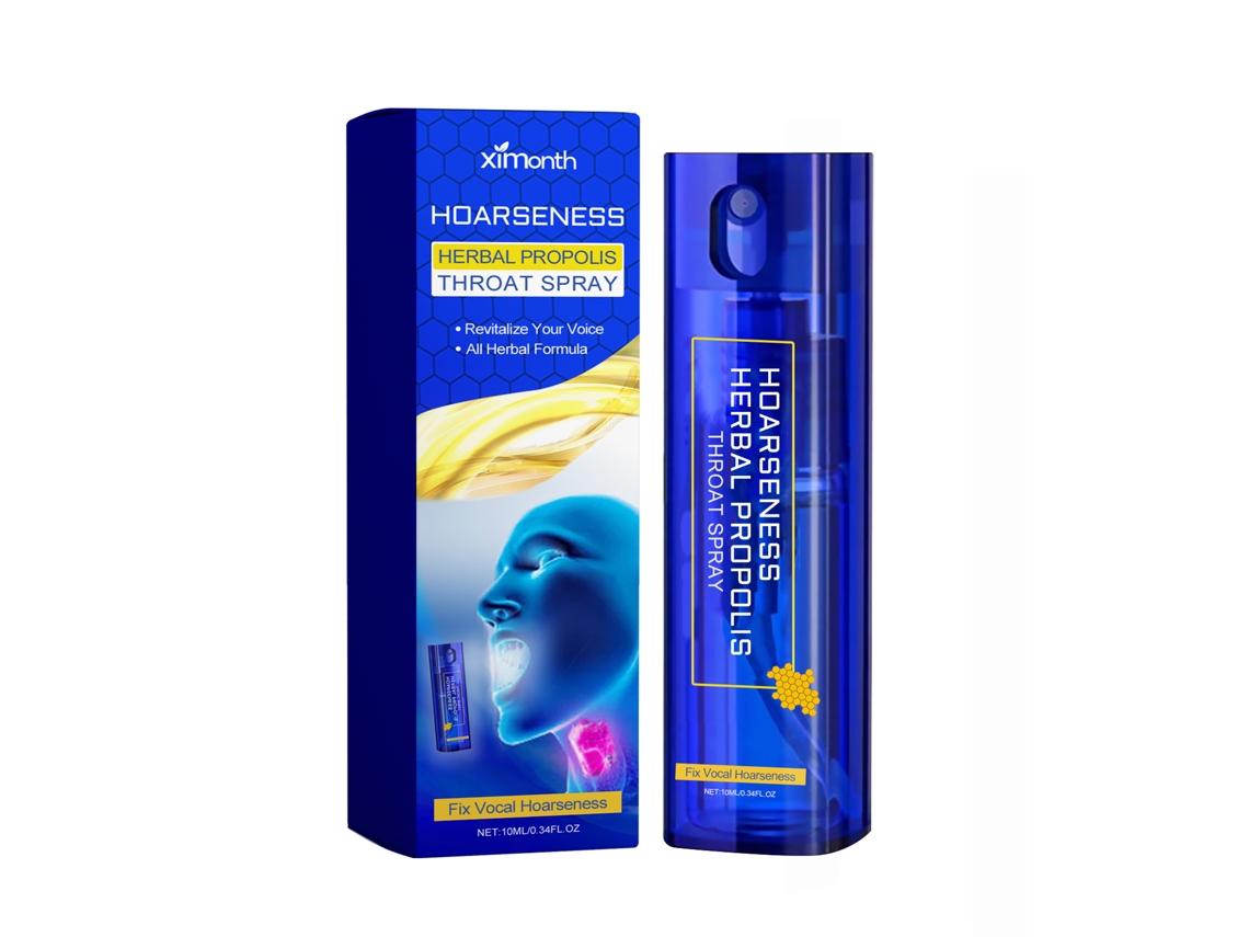 Spray herbal calmante para la garganta de uso oral.