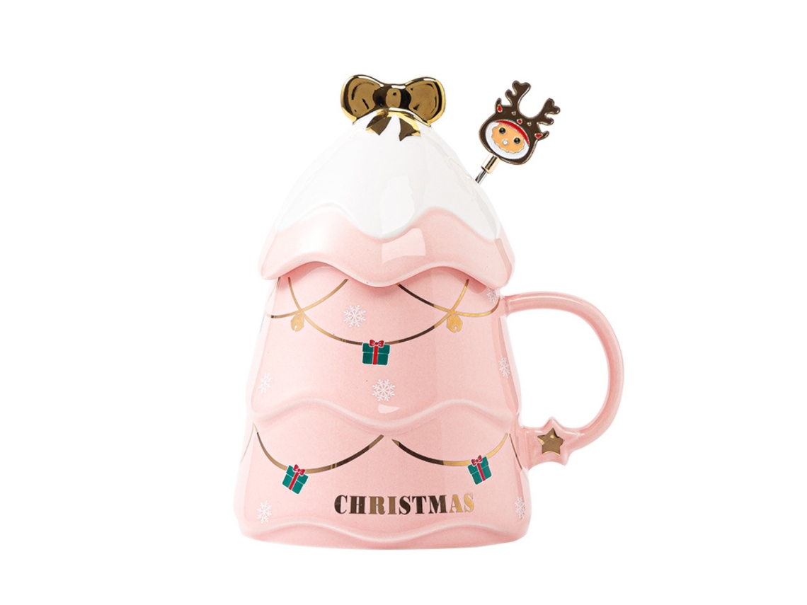 Tazas de café navideñas festivas, taza de cerámica de diseño único con asa encantadora, borde liso para mayor seguridad, duradera y segura para uso diario.