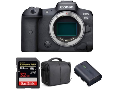 Kit Cámara Mirrorless y Accesorios CANON EOS R5 (45 MP - Sensor: Full Frame - ISO: 100 a 51200)