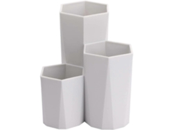 Organizador de brochas de maquillaje (3 compartimentos)