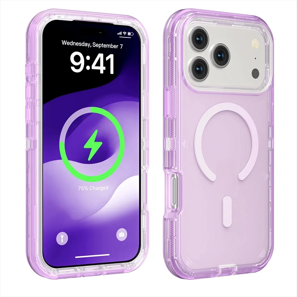(puppet, Iphone 14 Plus) Funda Protectora Transparente Con Carga Inalámbrica Magnética Y Resistencia Mejorada A Los Golpes.