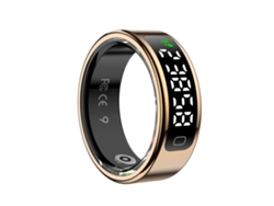 (oro, Talla 11) Anillo Inteligente Con Pantalla, Monitorización De Sueño, Estrés, Etc., Incluye Estuche De Carga.