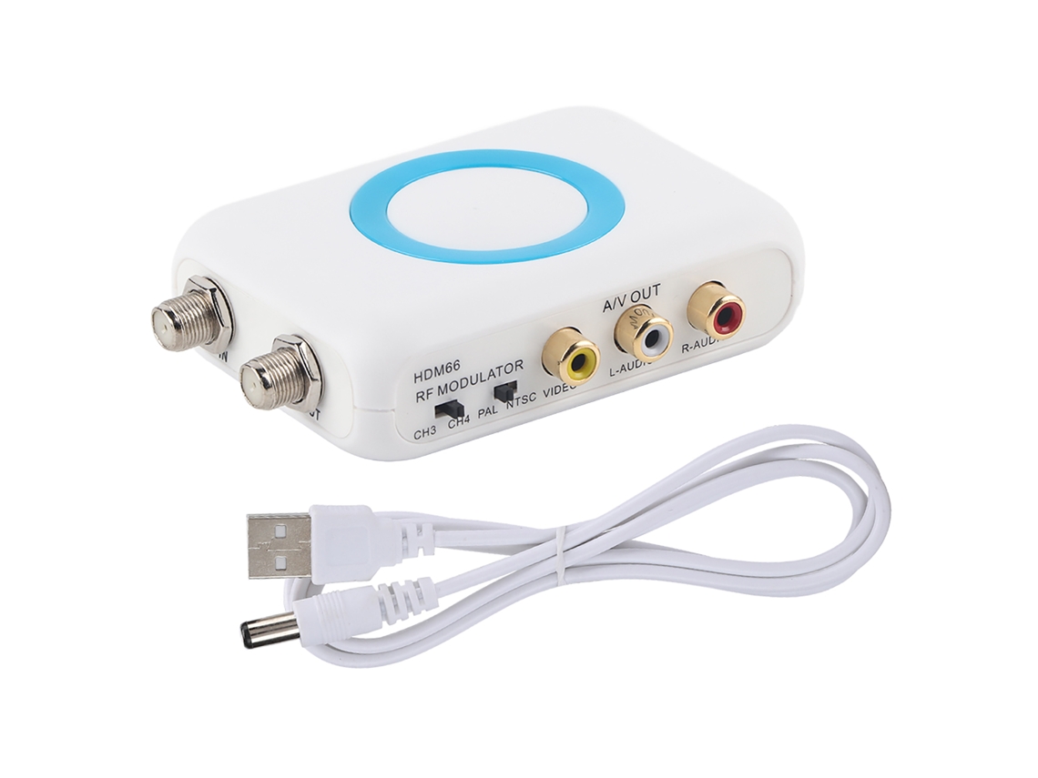 Modulador De Vídeo Hd Profissional Portátil Flexível Abs Com Saída Em Formato Pal/ntsc Hdm66