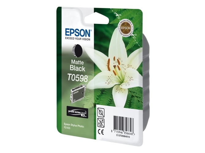 Cartucho de tinta Original EPSON Matte Negro T0598 Ultra Chrome K3