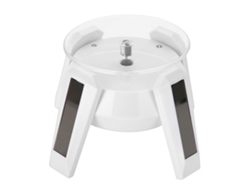 Base solar giratoria de 360° con luz LED para exhibir relojes y joyas - Blanca