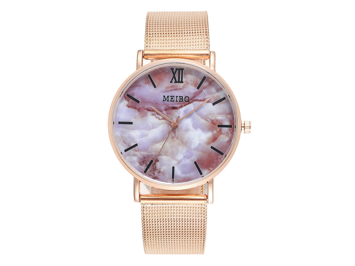 Reloj De Pulsera Analógico De Aleación De Moda Con Esfera Redonda, Cuarzo, Unisex (w3)