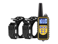 Collar eléctrico con mando a distancia, apto para el adiestramiento de 2 perros.
